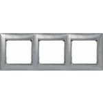   LEGRAND 770343 Valena frame triple, horizontal, alu square pattern