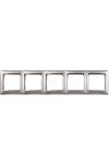 LEGRAND 770355 Valena Aluminum / Silver, 5 horizontal frame