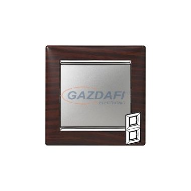 LEGRAND 770376 Valena Wenge dekor / Ezüst, 2-es függőleges keret