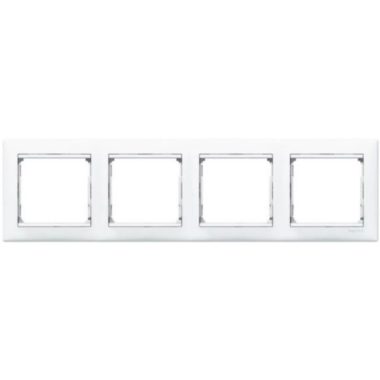 LEGRAND 770494 Valena White / Silver, horizontal frame 4