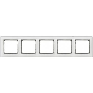 LEGRAND 770495 Valena White / Silver, 5 horizontal frame