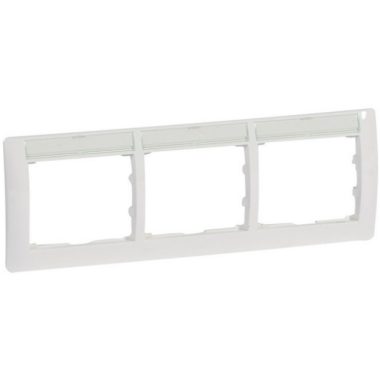 LEGRAND 771015 Galea Life frame 3 horizontal with label holder, white