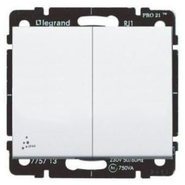 LEGRAND 771022 Galea Life kettős váltókapcsoló IP44, fehér