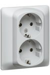 LEGRAND 771030 Galea Life 2x2P + F socket, screw, white