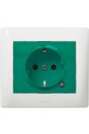 LEGRAND 771044 Galea Life 2P + F socket with child protection, directional light, green