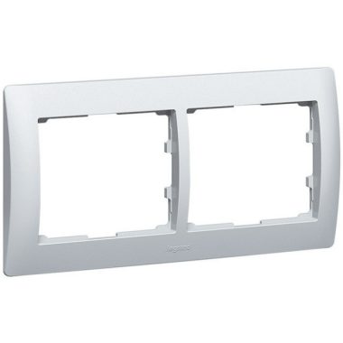 LEGRAND 771302 Galea Life frame 2 horizontal, aluminum