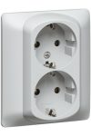 LEGRAND 771331 Galea Life 2x2P + F socket with child protection, screw, aluminum