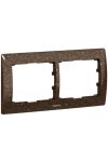 LEGRAND 771702 Galea Life frame 2 horizontal, granite