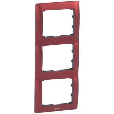 LEGRAND 771907 Galea Life frame 3 vertical, glitter red