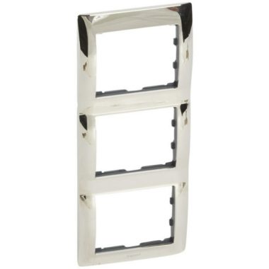 LEGRAND 771937 Galea Life frame 3 vertical, chrome