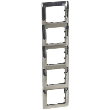 LEGRAND 771939 Galea Life frame 5 vertical, chrome