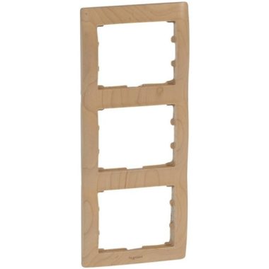 LEGRAND 771967 Galea Life frame 3 vertical, maple