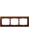 LEGRAND 771983 Galea Life frame 3 horizontal, mahogany