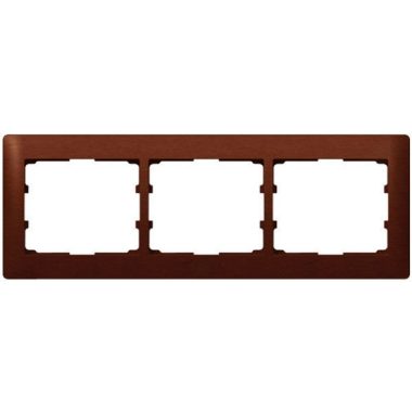 LEGRAND 771983 Galea Life frame 3 horizontal, mahogany