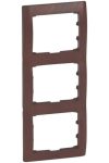 LEGRAND 771987 Galea Life frame 3 vertical, mahogany