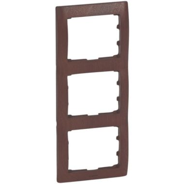 LEGRAND 771987 Galea Life frame 3 vertical, mahogany