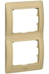 LEGRAND 771993 Galea Life frame 2 vertical, leather tradition