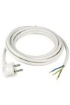 GAO 77333 Connecting cable with earthed plug, 3m, 3x1.5, white, H05VV-F