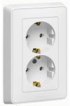 LEGRAND 773627 Cariva 2x2P + F socket