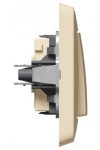 LEGRAND 773901 Cariva single pole switch with frame beige