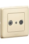 LEGRAND 773933 Cariva TV-RD antenna socket outlet, 4dB, with frame, beige