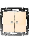 LEGRAND 774113 Valena chandelier switch with two indicator lights, ivory