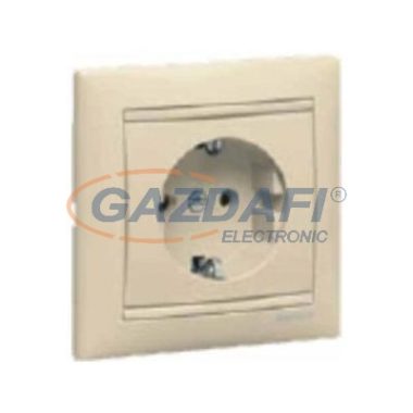 LEGRAND 774119 Valena 2P+F dugalj csatlakozóaljzat rugós, monoblokk, elefántcsont