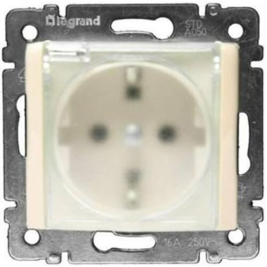 LEGRAND 774120 Valena IP44 2P+F dugalj csatlakozóaljzat csapófedéllel, elefántcsont