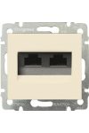 LEGRAND 774131 Valena 2xRJ45 LCS2 Cat5e UTP aljzat, körömmel, elefáncsont