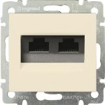   LEGRAND 774131 Valena 2xRJ45 LCS2 Cat5e UTP socket, with nails, ivory