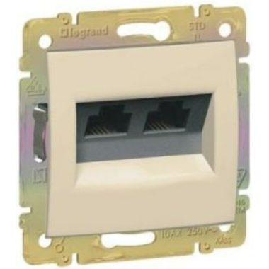 LEGRAND 774147 Valena 2xRJ45 LCS2 Cat6 UTP socket, ivory with nails