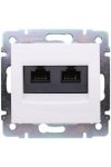 LEGRAND 774247 Valena 2xRJ45 LCS2 Cat6 UTP socket with nails, white