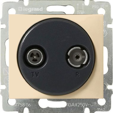 LEGRAND 774332 Valena TV-RD socket end cap 1.5dB ivory