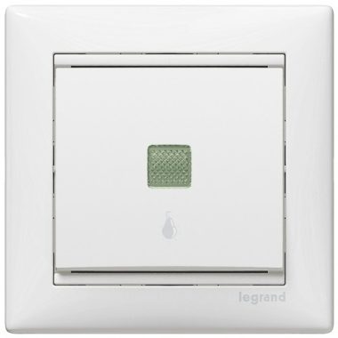 LEGRAND 774415 Valena single pole pushbell with indicator light, white