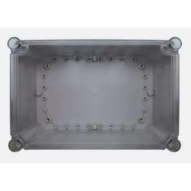 ELMARK wall-mounted waterproof junction box with transparent cover, 80x130x85mm, IP66