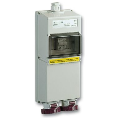 SCHNEIDER 82064 ISOBLOCK Panelre szerelhető aljzat, 2x16A, 400V-24V, IP65