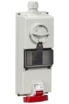 SCHNEIDER 82782 ISOBLOCK Wall-mounted, lockable socket, 3P + F, 6h, 63A, 415V, IP65, with DIN rail