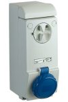 SCHNEIDER 83094 UNIKA Wall-mounted, lockable socket, 3P + N + F, 9h, 32A, 250V, IP65, without protection