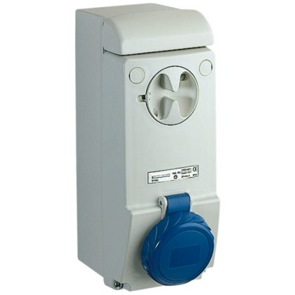   SCHNEIDER 83192 UNIKA Wall-mounted, lockable socket, 2P + F, 6h, 32A, 250V, IP65, with fuse