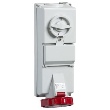 SCHNEIDER 83470 ISOBLOCK Wall-mounted, lockable socket, 3P + F, 6h, 32A, 415V, IP65, without protection