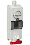 SCHNEIDER 83796 ISOBLOCK Wall-mounted, lockable socket, 3P + N + F, 6h, 32A, 415V, IP65, with DIN rail