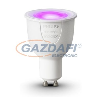 PHILIPS Hue Ambience 8718696485880 intelligens vezérelhető fényforrás, GU10, 6.5W, 250Lm, 2000K–6500 K +16 millió szín,