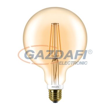 PHILIPS 871869657577200 CLA LED globe nagygömb fényforrás, filament, 7W, E27, G120, 2000K, 630Lm, 820, dimmelhető, GOLD