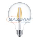   PHILIPS 871869674271600LED globe nagygömb fényforrás, filament, 7W, E27, G93, 2700K, 806Lm, 827, átlátszó búra