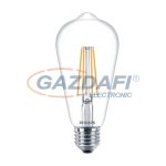   PHILIPS 871869674275400 Classic ST64, filament, E27, 7W, LED fényforrás, 806Lm, 240V, 2700K, víztiszta búra,