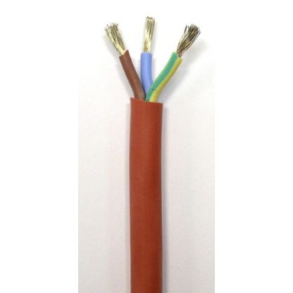   SiHF-J 3x2,5mm2 Heat resistant silicone insulated hose 300/500V red/brown