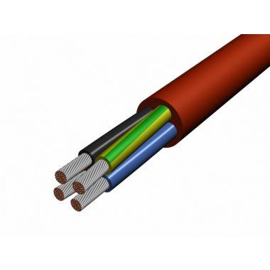 SiHF-J 4x1mm2 Cablu furtun izolat siliconic, rezistent la caldura, 300 / 500V roșu / maro