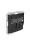 Efapel 90442_SPM RJ45 dupla fedlap, fekete