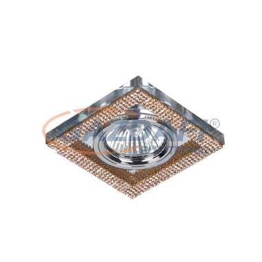 ELMARK 925776S/GD CR-776S/GD SPOTLIGHT SQUARE BRASS+CRYSTAL lámpatest