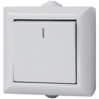 GAO 9559H "Business line" bipolar switch, wall-mounted, white, 230V, 10A, IP54